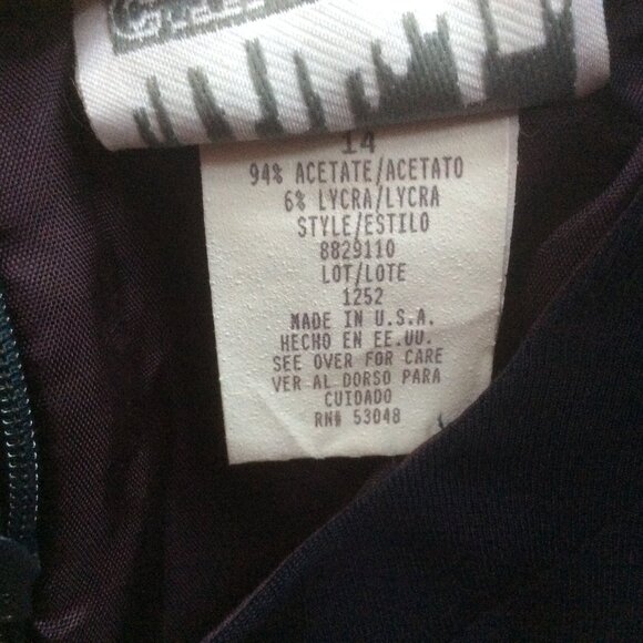 Vintage Black Whimsigoth Sleeveless Liquid Fabric Metallic Maxi Dress Size 14 - Picture 4 of 4